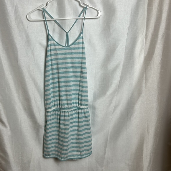 LOLE S BRILEY  DRESS halter short summer dress. spaghetti straps,stripes - Picture 4 of 15